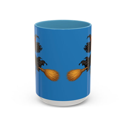 Velvet Vex Blue Accent Mug by CreepyCrafts.boo