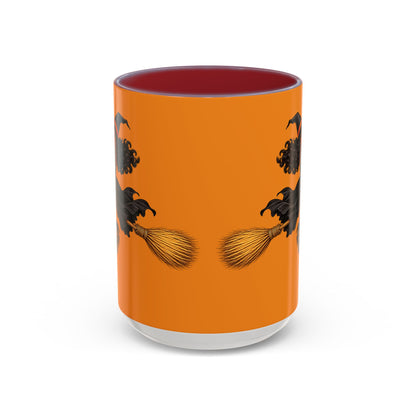 Velvet Vex Orange Accent Mug by CreepyCrafts.boo