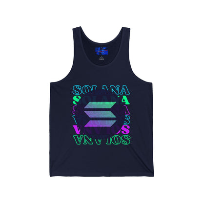 Solana, Solana, Solana (SOL) Unisex Jersey Tank Top by cypherpunkgear.com