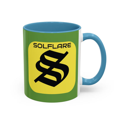 SolflareLogo Green Accent Mug by cypherpunkgear.com