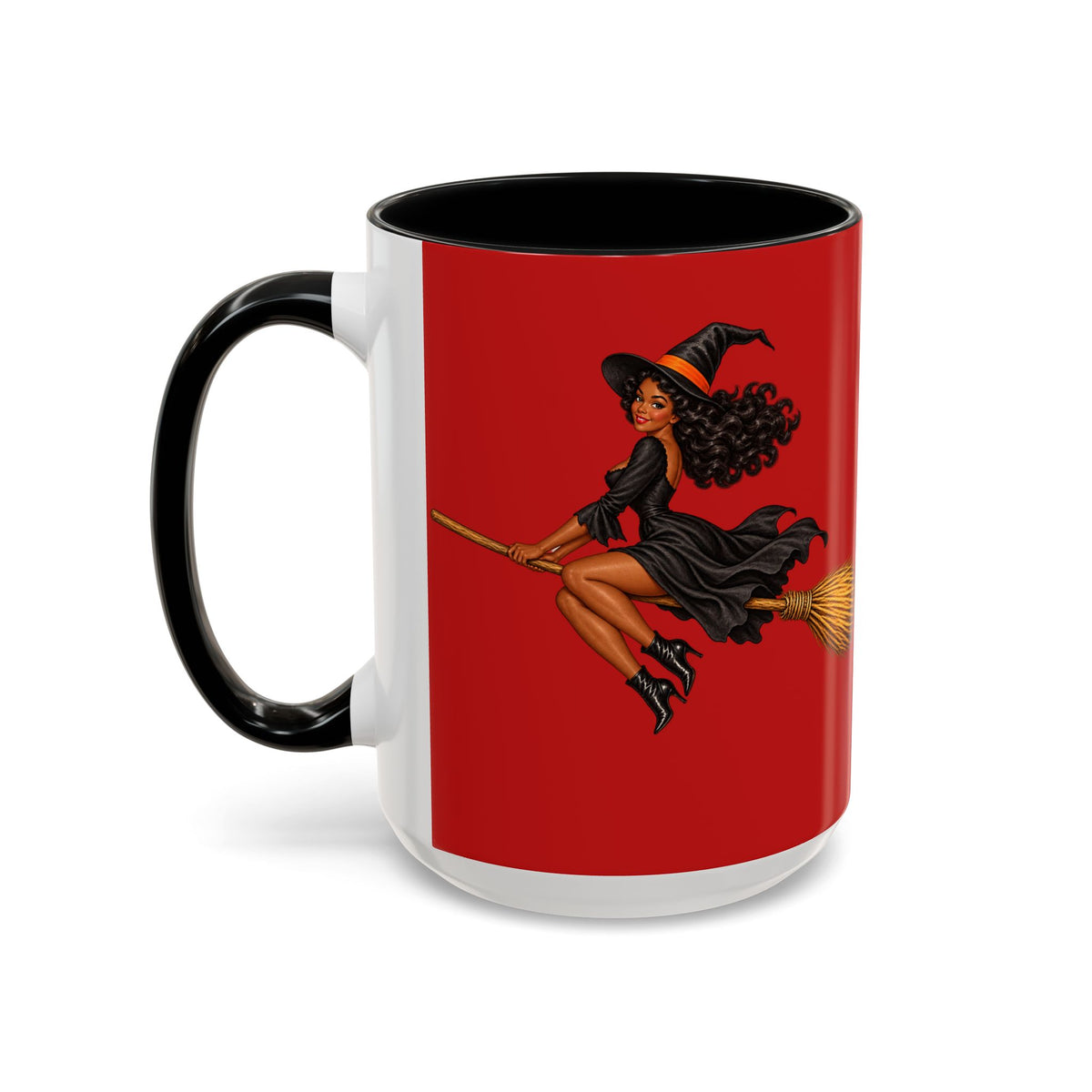 Velvet Vex Red Accent Mug by CreepyCrafts.boo