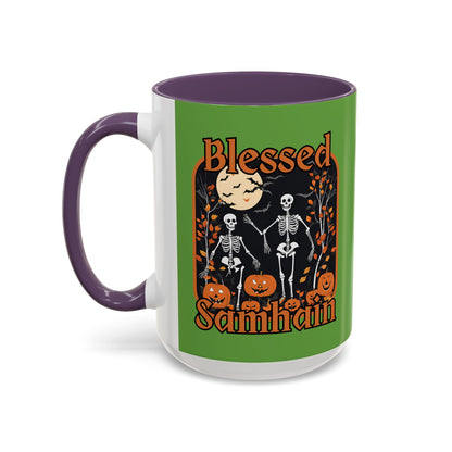Spooktacular Skeletons of Samhain Accent Mug by CreepyCrafts.boo