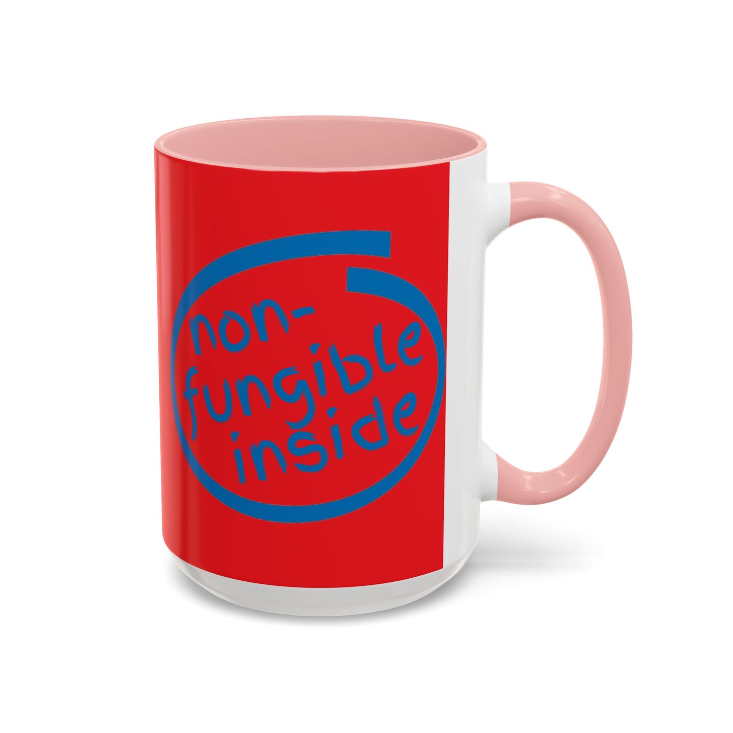 Non-Fungible Inside Red Accent Mug by cypherpunkgear.com