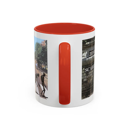 2-sided, Scabby Road White Accent Mug by CreepyCrafts.boo