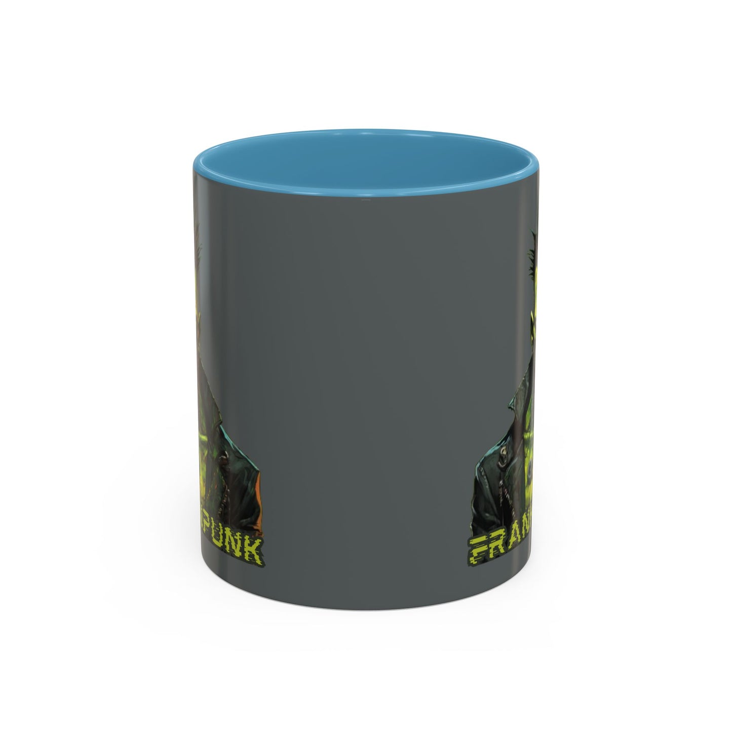 Frankenpunk Grey Accent Mug by CreepyCrafts.boo