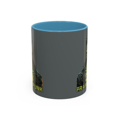 Frankenpunk Grey Accent Mug by CreepyCrafts.boo