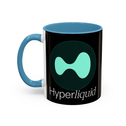 Hyperliquid White font Black Accent Mug by cypherpunkgear.com