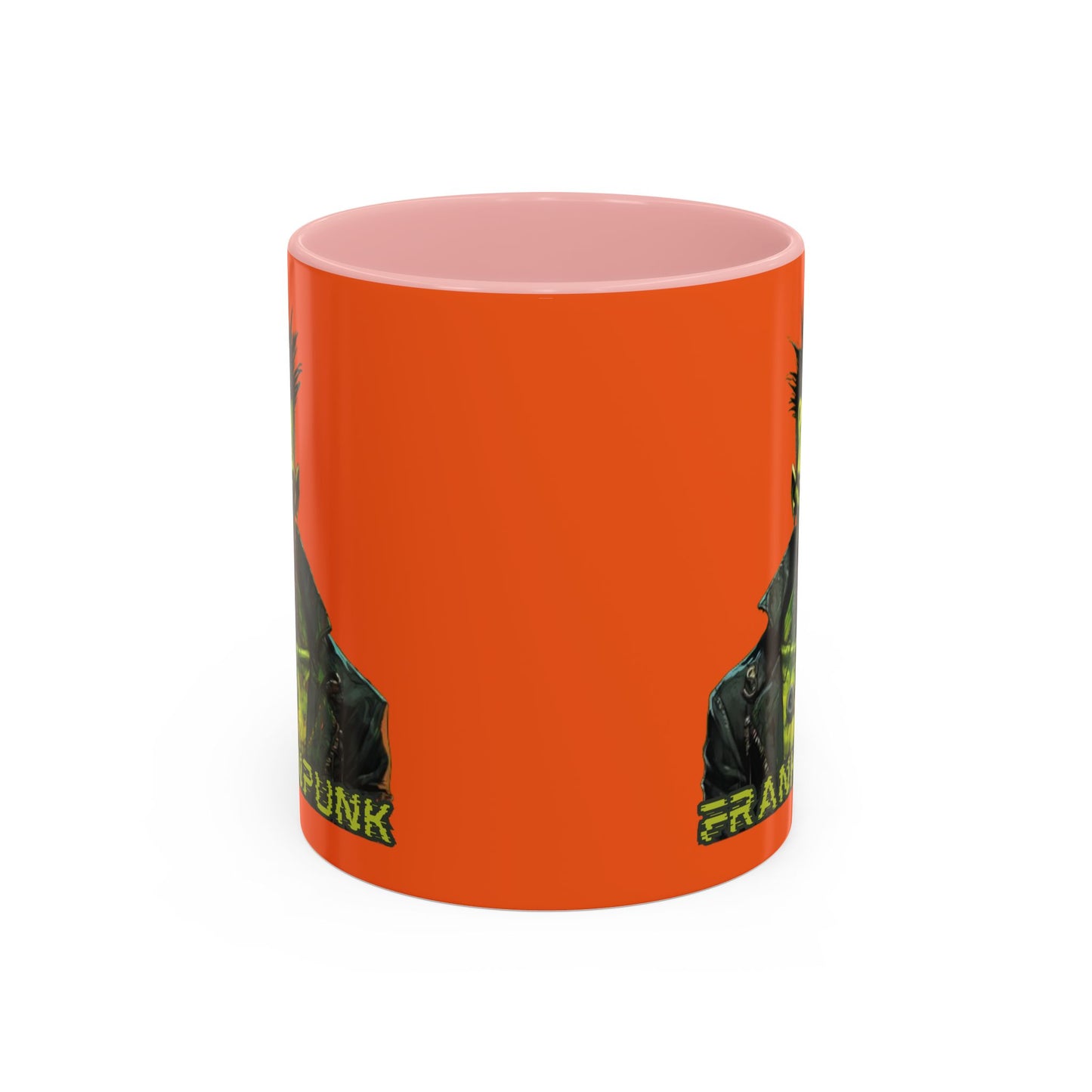 Frankenpunk Orange Accent Mug by CreepyCrafts.boo