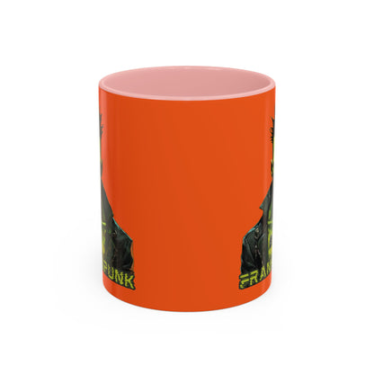 Frankenpunk Orange Accent Mug by CreepyCrafts.boo