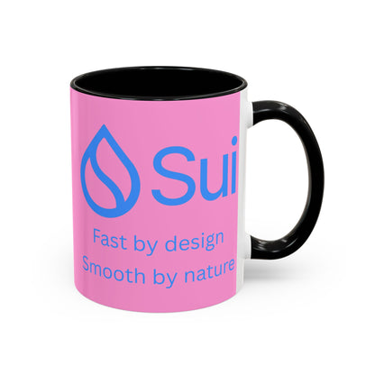 SUI Pink Accent Mug by cypherpunkgear.com