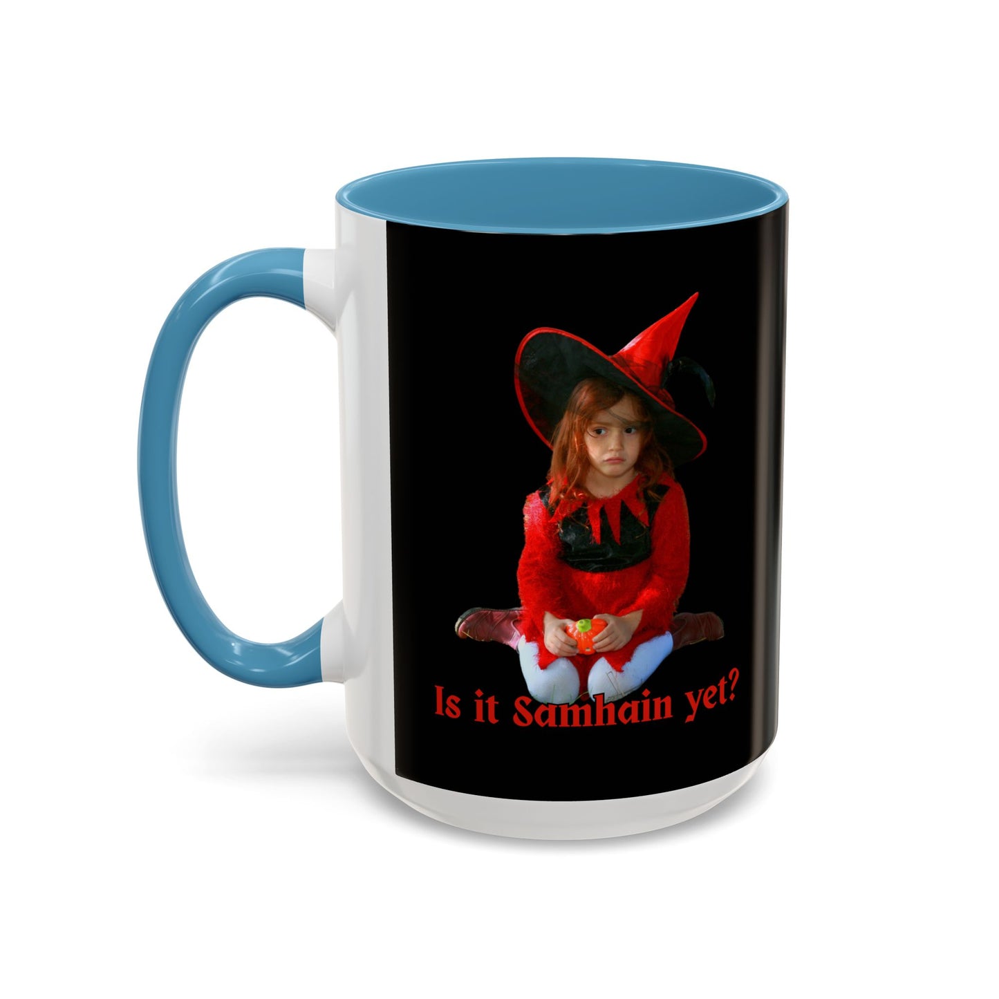 Is it Samhain yet? Black Accent Mug by CreepyCrafts.boo