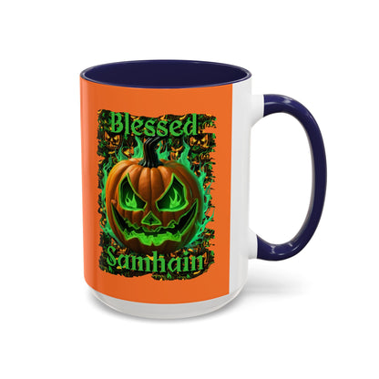 Blessed Samhain Green Jack Accent Mug by cypherpunkgear