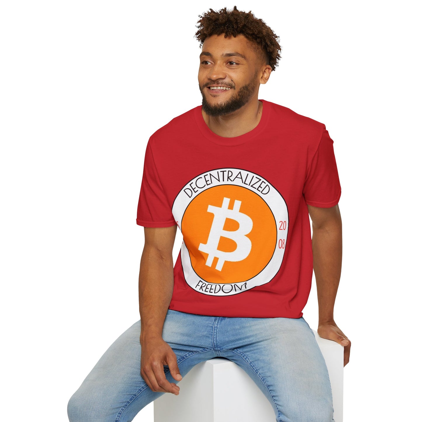 Bitcoin Decentralized Freedom LTcolors Unisex T-Shirt by cypherpunkgear