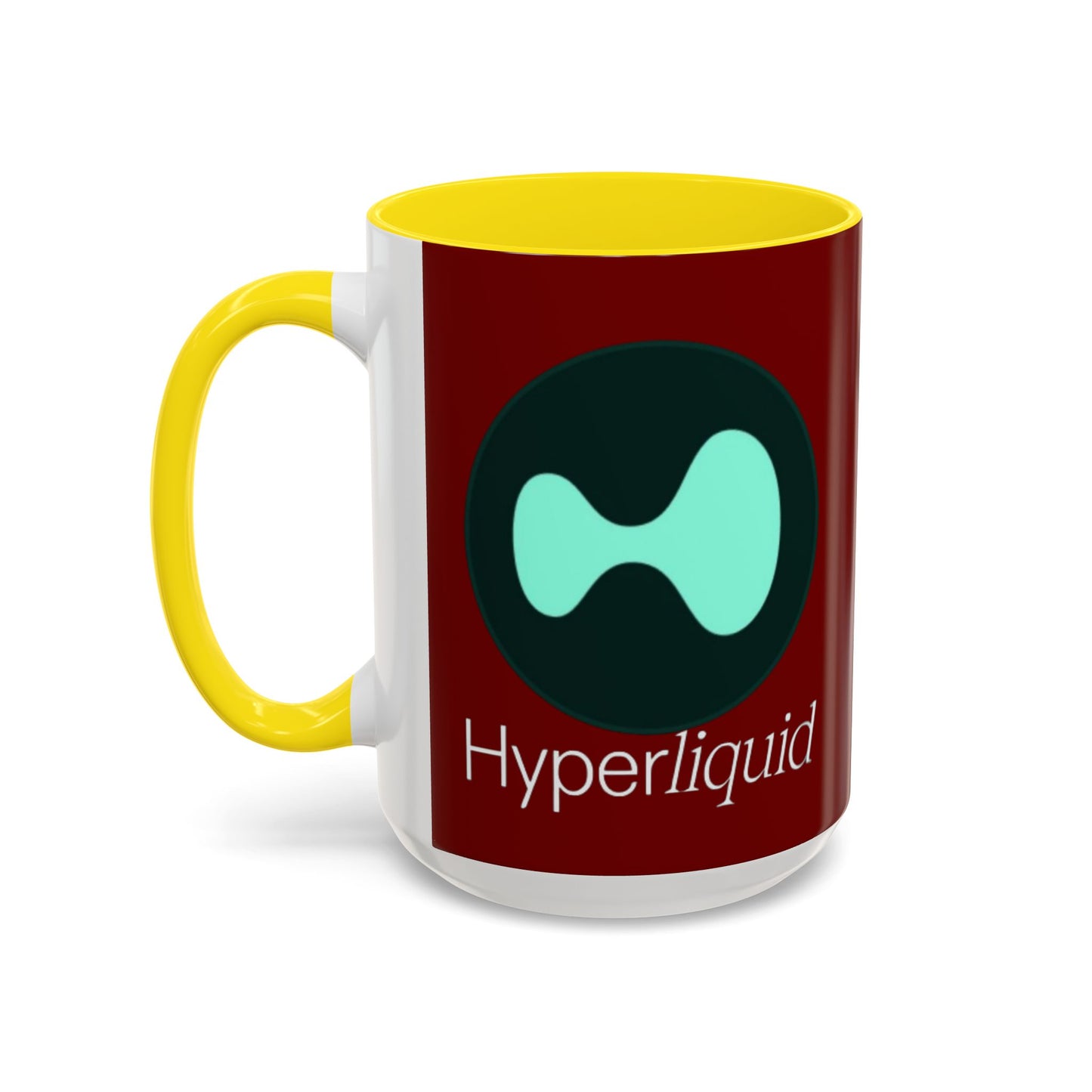Hyperliquid White font Red Accent Mug by cypherpunkgear.com