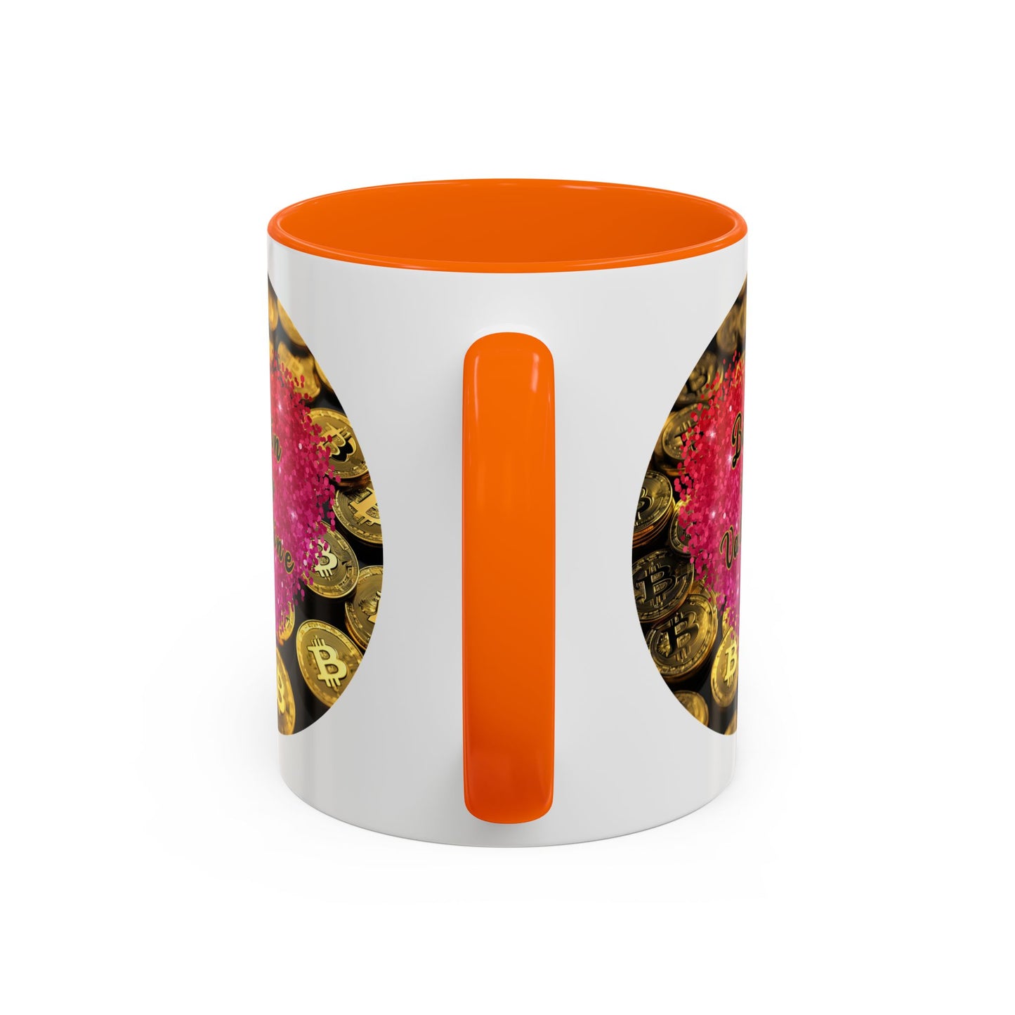 Bitcoin is My Valentine White Accent Mug by cypherpunkgear.com