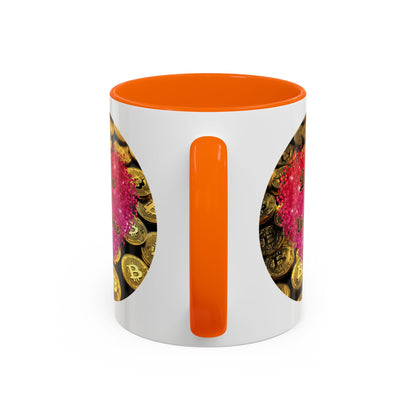 Bitcoin is My Valentine White Accent Mug by cypherpunkgear.com