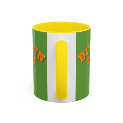 Bitcoin 2009 Green Accent Mug by cypherpunkgear.com