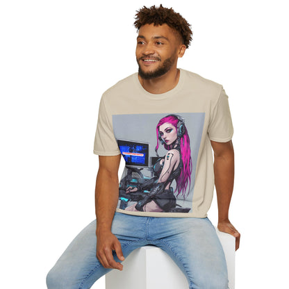 Netrunner Cyberpunk Light colors Unisex T-Shirt by cypherpunkgear.com