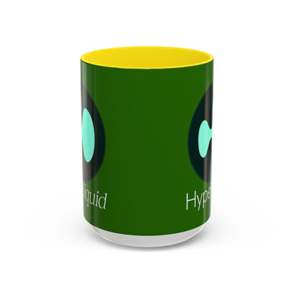 Hyperliquid White font Green Accent Mug by cypherpunkgear.com