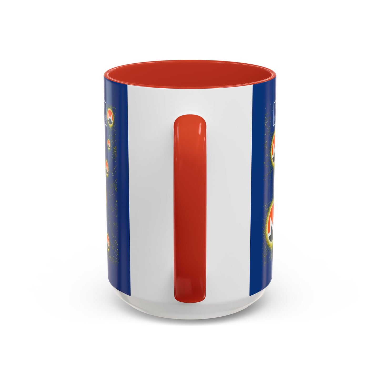 Monero (XMR) don't assume your freedoms are assured Blue Accent Mug by cypherpunkgear.com