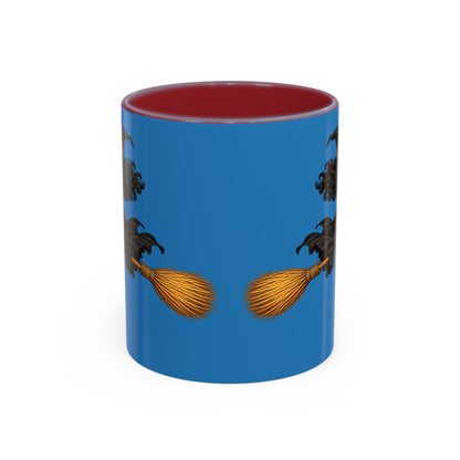 Velvet Vex Blue Accent Mug by CreepyCrafts.boo