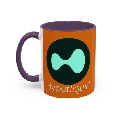 Hyperliquid White font Orange Accent Mug by cypherpunkgear.com