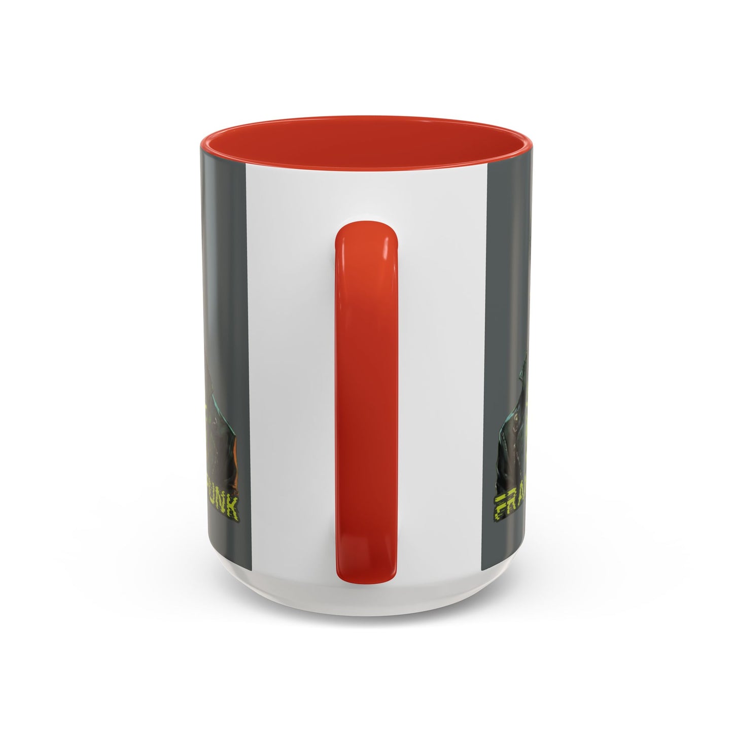 Frankenpunk Grey Accent Mug by CreepyCrafts.boo