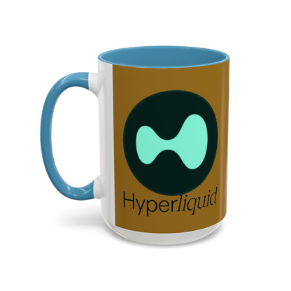 Hyperliquid Black font Brown Accent Mug by cypherpunkgear.com
