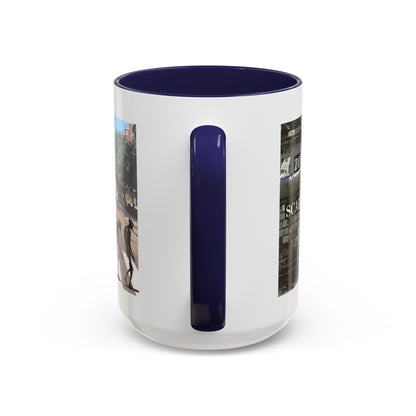 2-sided, Scabby Road White Accent Mug by CreepyCrafts.boo