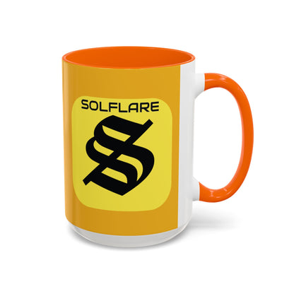 SolflareLogo Yellow Accent Mug by cypherpunkgear.com