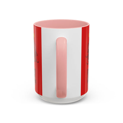 Caution, Savage Red Accent Mug by cypherpunkgear.com