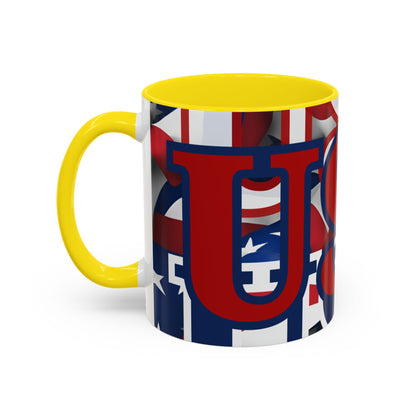 ¡EE.UU! ¡EE.UU! ¡EE.UU! ¡Patriota por cypherpunkgear! Taza de café decorativa (11, 15 oz)