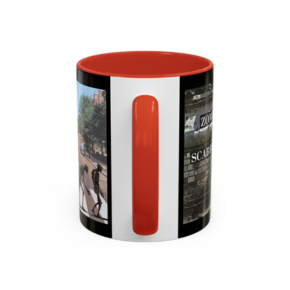 2-sided, Scabby Road Black Accent Mug by CreepyCrafts.boo