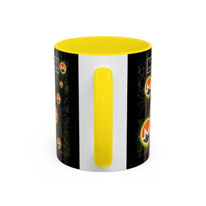 Monero (XMR) don't assume your freedoms are assured Black Accent Mug by cypherpunkgear.com