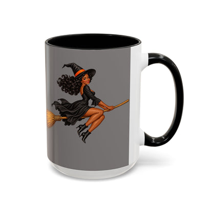 Velvet Vex Grey Accent Mug by CreepyCrafts.boo