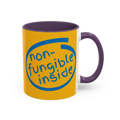Non-Fungible Inside Yellow Accent Mug by cypherpunkgear.com