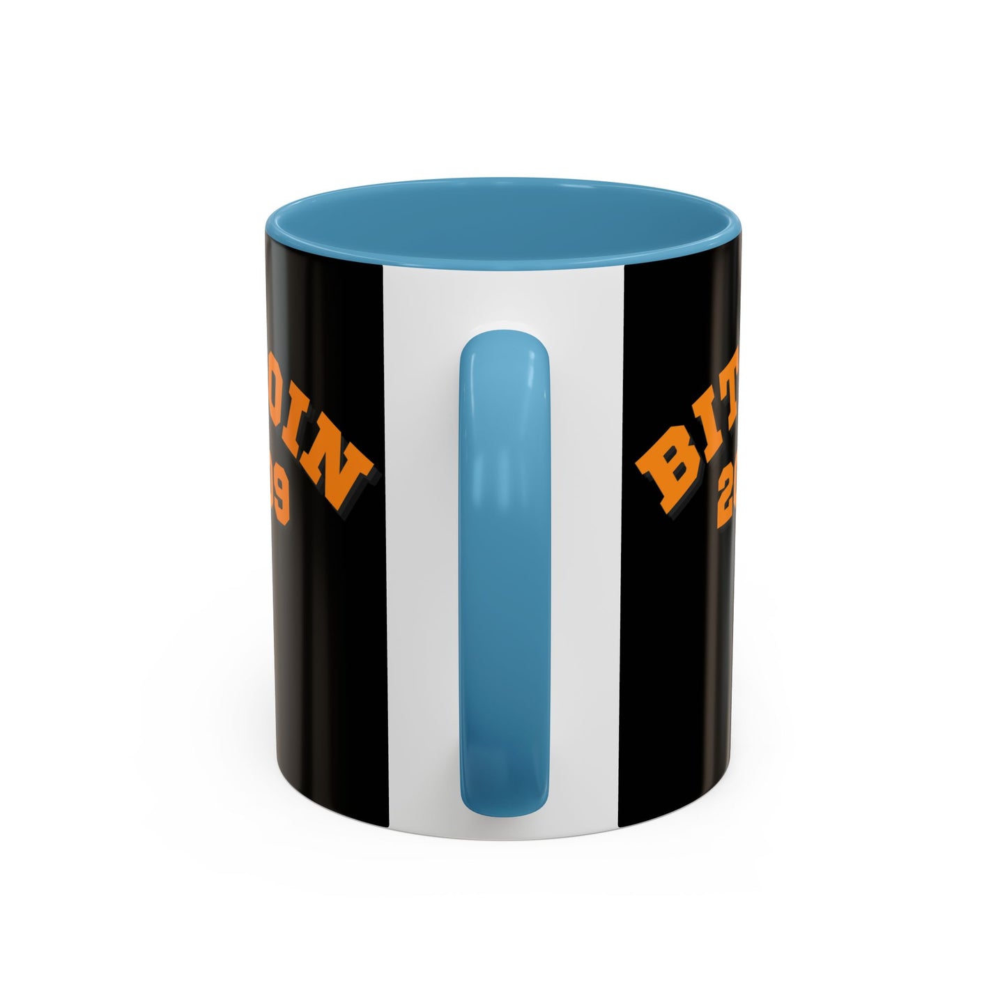 Bitcoin 2009 Black Accent Mug by cypherpunkgear.com