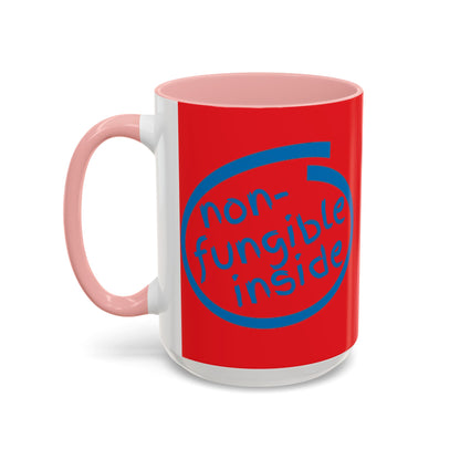 Non-Fungible Inside Red Accent Mug by cypherpunkgear.com