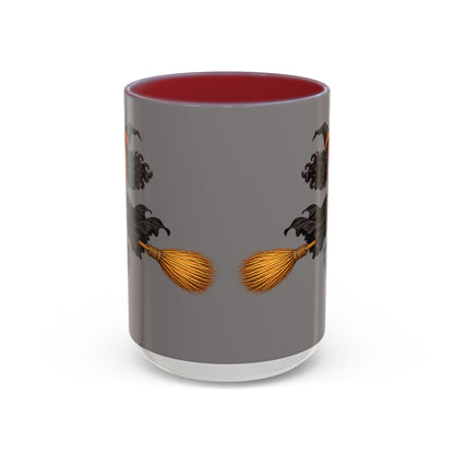 Velvet Vex Grey Accent Mug by CreepyCrafts.boo