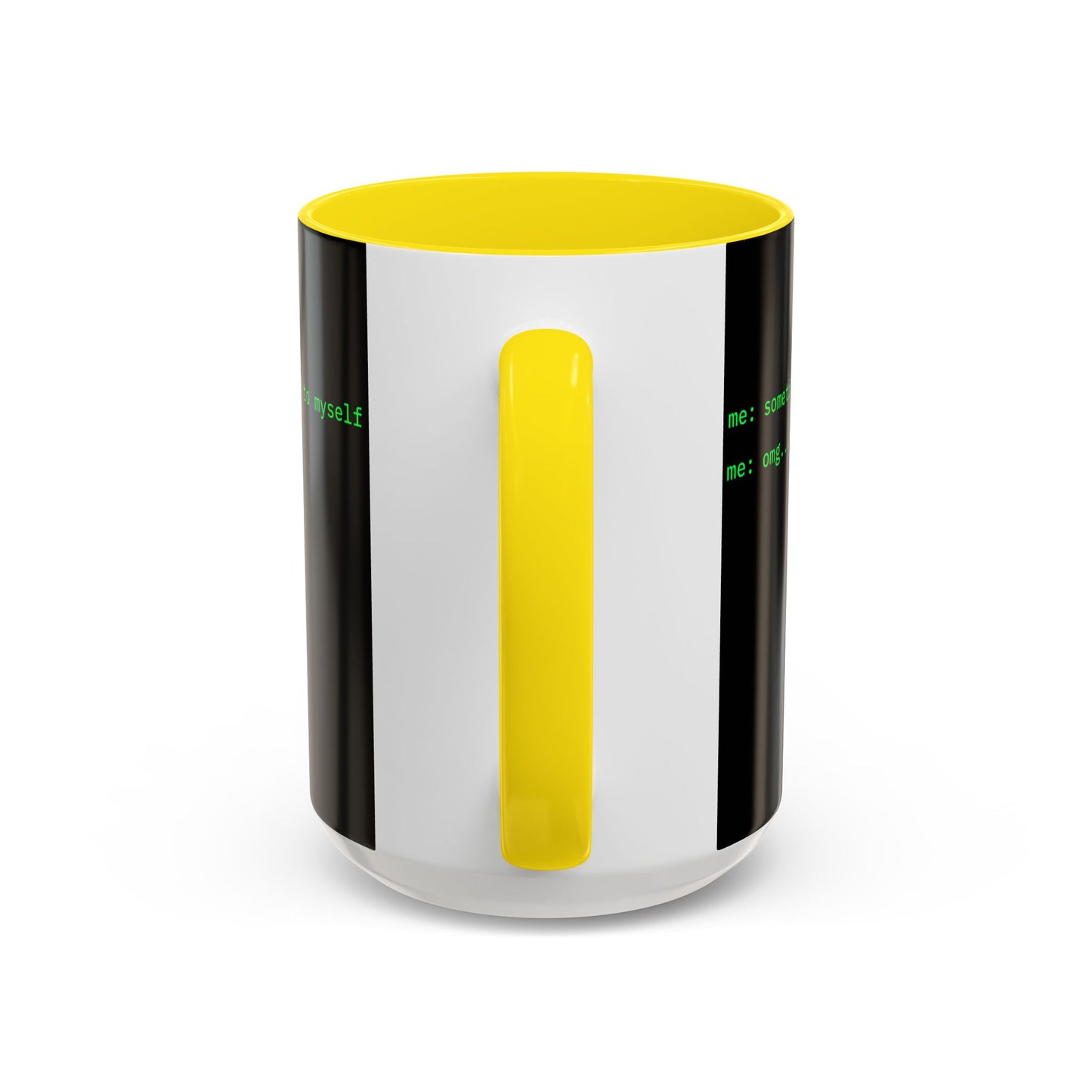 Sometimes I talk to myself - me: omg...same Black Accent Mug by cypherpunkgear.com