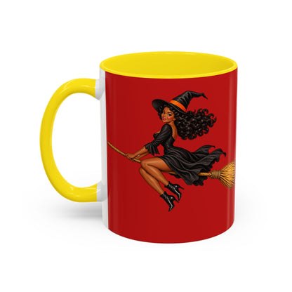Velvet Vex Red Accent Mug by CreepyCrafts.boo