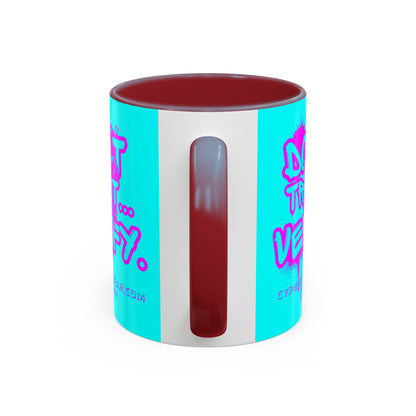 Don't Trust...Verify. Cyan Accent Mug by cypherpunkgear.com