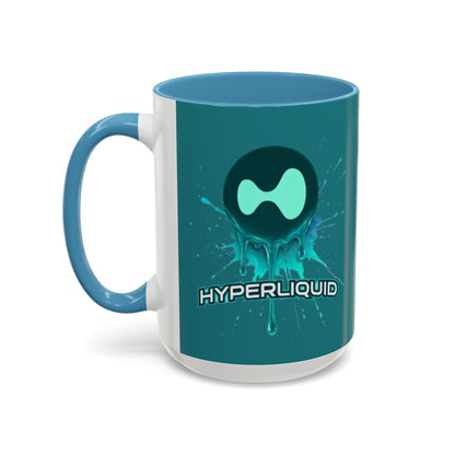 HYPE Drip Hyperliquid Accent Mug by cypherpunkgear.com