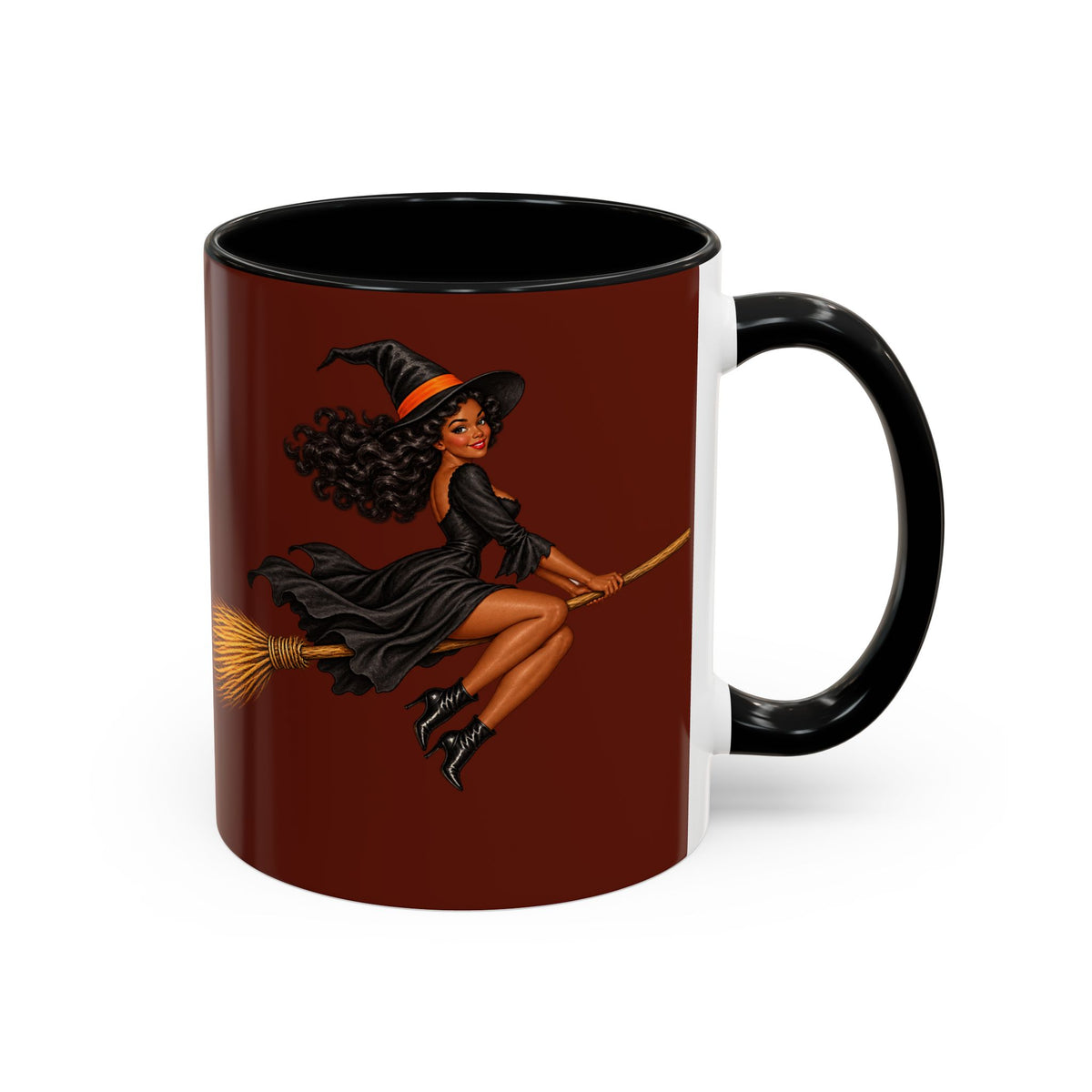 Velvet Vex Brown Accent Mug by CreepyCrafts.boo