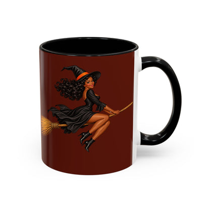 Velvet Vex Brown Accent Mug by CreepyCrafts.boo