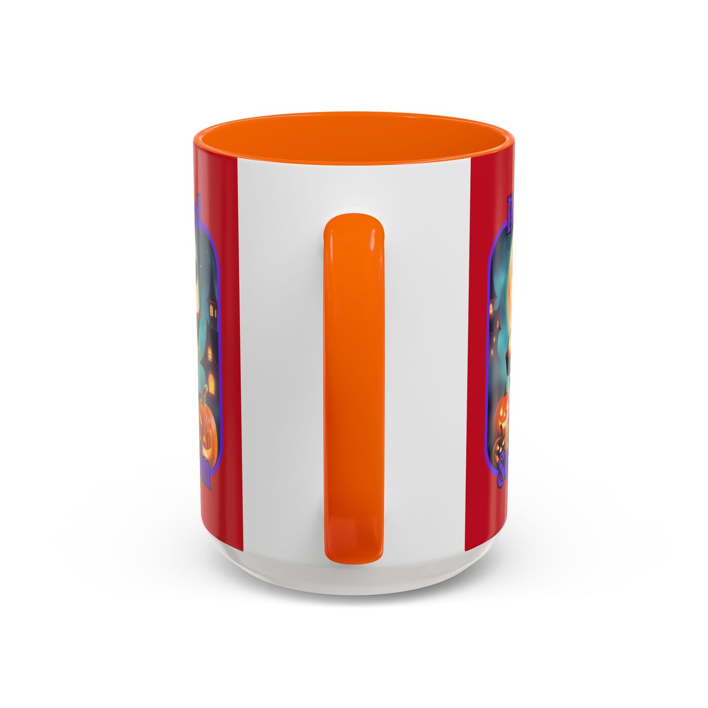 Blessed Samhain Little Witch Purple font Red Accent Mug by CreepyCrafts.boo