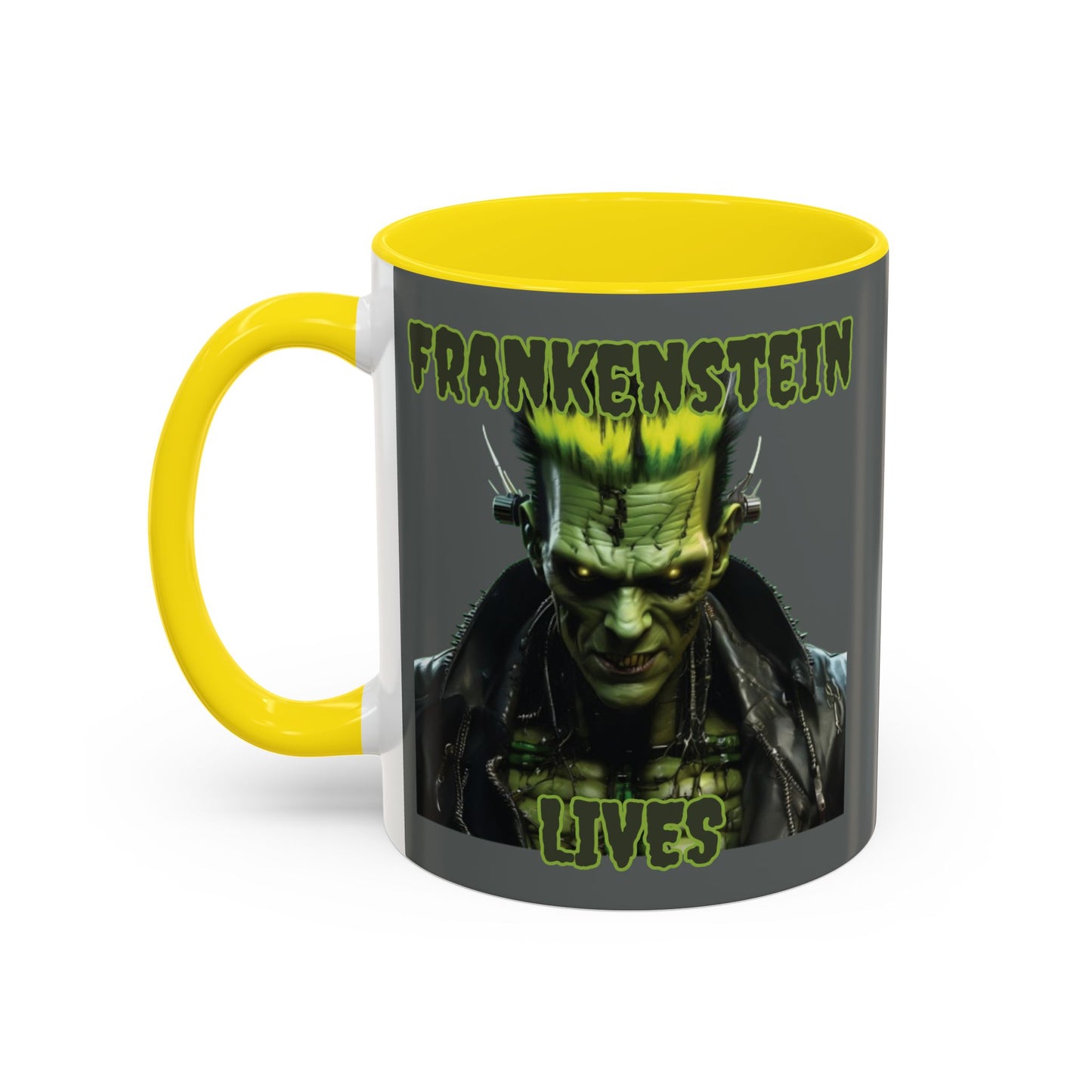 Frankenstein Lives Accent Mug by CreepyCrafts.boo