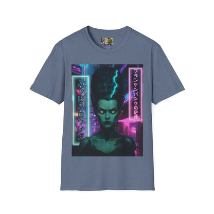 Bride of Frankenpunk Dark colors Unisex T-Shirt by CreepyCrafts.boo