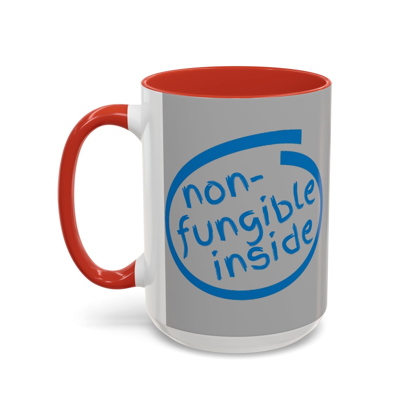 Non-Fungible Inside Grey Accent Mug by cypherpunkgear.com