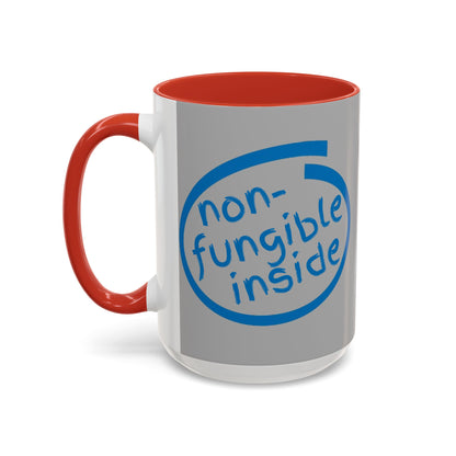 Non-Fungible Inside Grey Accent Mug by cypherpunkgear.com